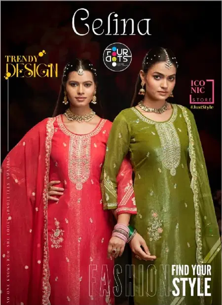 Gelina By Fourdots Designer Crunchi Silk Bulk Dress Material Orders In India